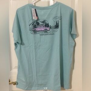 Vineyard Vines Autumn Drive Whale Aqua Haze SS Choose a Women's XL or Large